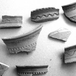 Керамічні уламки гончарного посуду XV-XVI ст., виявлені під час будівельних робіт в центрі м. Косова. 2007 р.